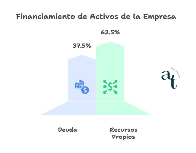 Ejemplo cómo interpretar ratio de deuda sobre activos