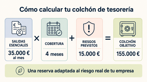 órmula para calcular el colchón de tesorería de una empresa
